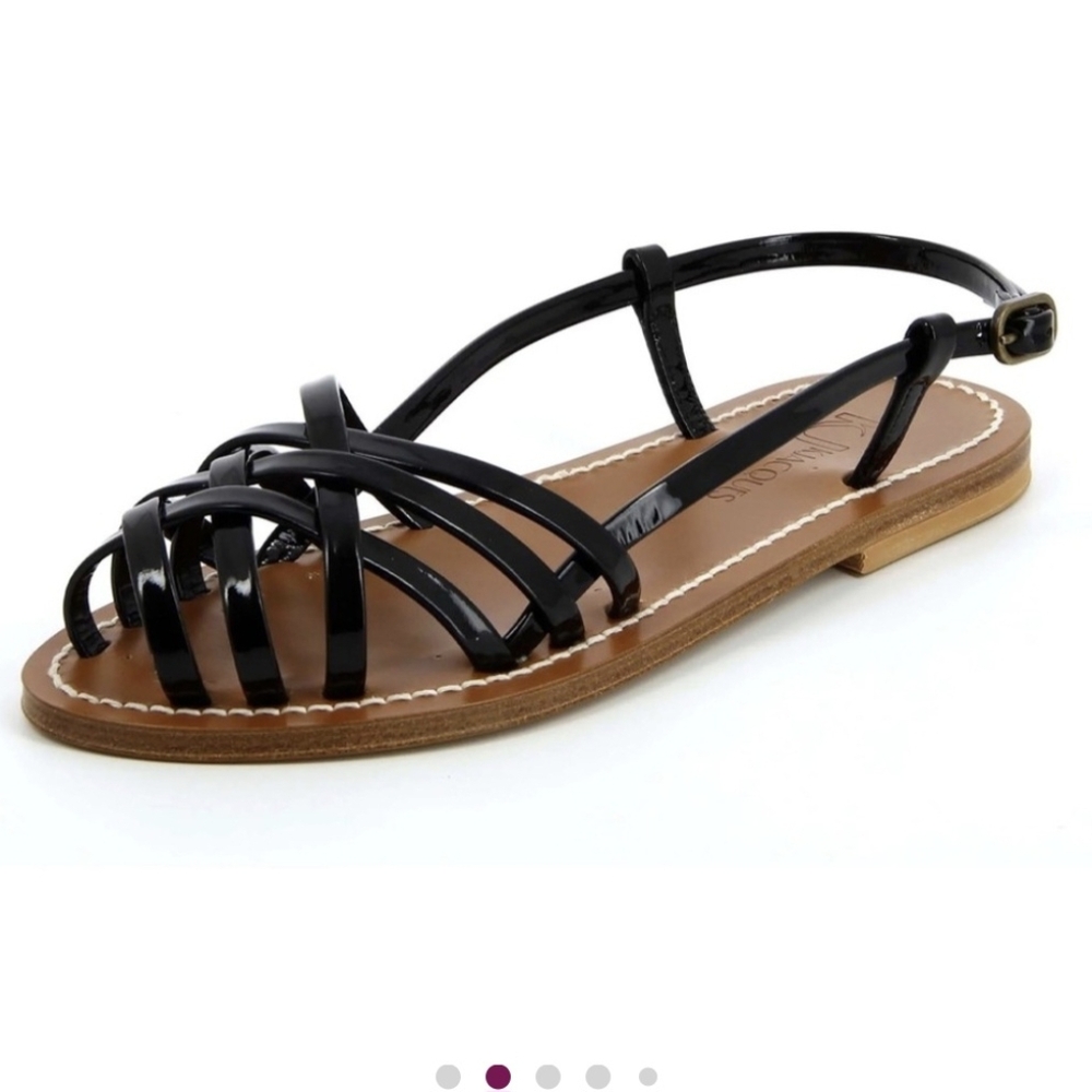 NWT Dôen K.Jacques Handmade Black Leather Sandals - Picture 4 of 16